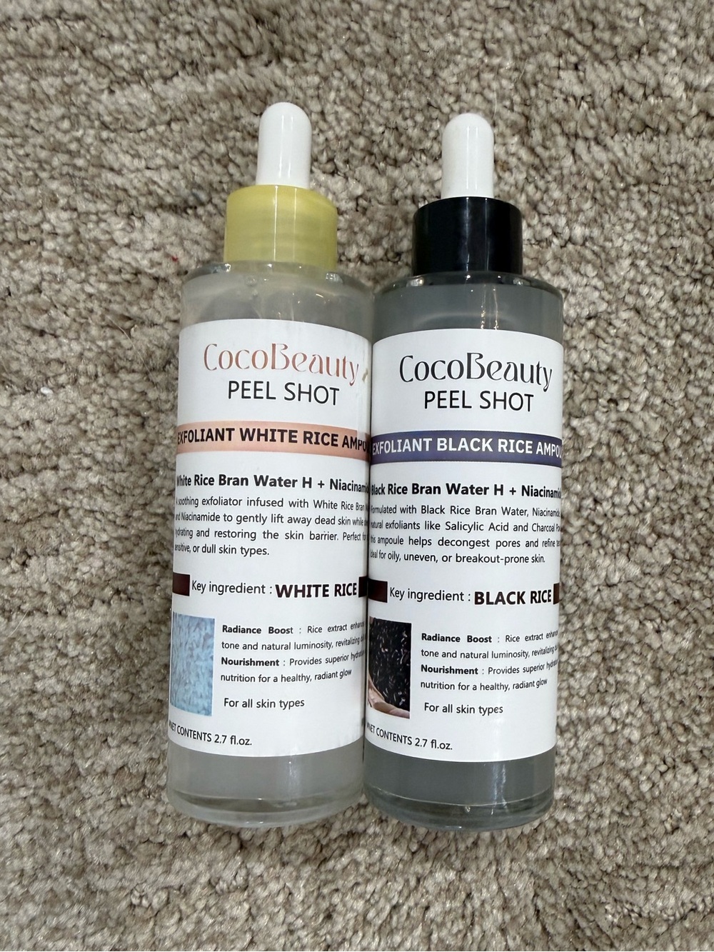 CocoBeauty Peel Shot Exfoliant (White Rice) - Yellow Dropper